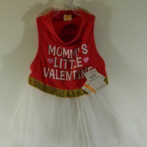SimplyDog Tutu Costume Mommy's Little Valentine Sz L NWT